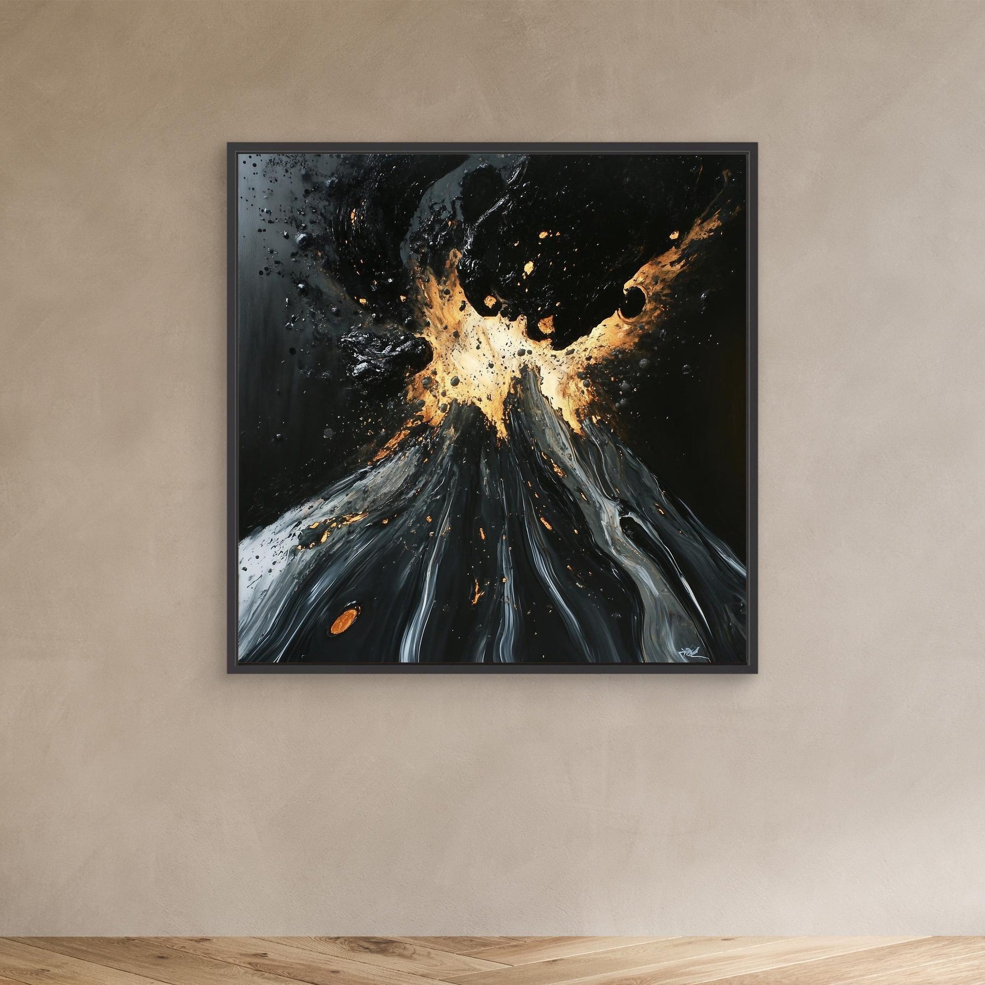 Embers of Creation: An Abstract Volcanic Journey 